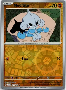 Meditite - - SV07: Stellar Crown 077/142 - Common - NM Pokemon TCG - Image 1