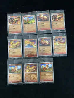 2025 Pokemon TCG S-Chinese Charmander Arcanine Moltres Holo Sealed Lot*11 LU57 - Image 2