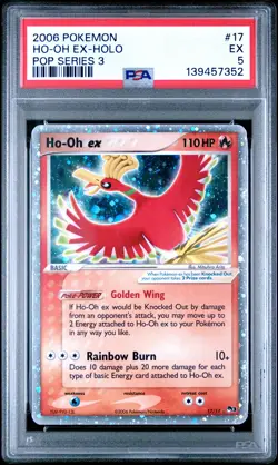 2006 POKEMON POP SER 3 #17 HO-OH EX-HOLO PSA 5 - Image 1