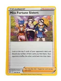 New: 2022 Pokemon TCG Miss Fortune Sisters 164 Lost Origin Regular Uncommon - Image 1