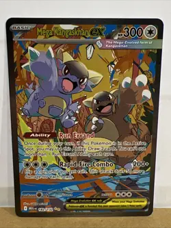 Mega Kangaskhan ex Secret Illustration Rare 182/132 Mega Evolution Pokemon TCG - Image 1