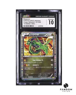 CGC 10 GEM MINT Rayquaza Holo 1st Edition Pokemon Dragon Selection #011/020 - Image 1