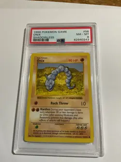 1999 Pokemon Onix #56 Base Set Shadowless PSA 8 NM-MT - Image 1