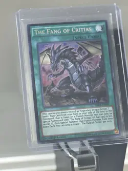 Yu-Gi-Oh! Fang of Critias DRL2-EN006 Secret Rare 1st Ed NM Dragons Legend - Image 1