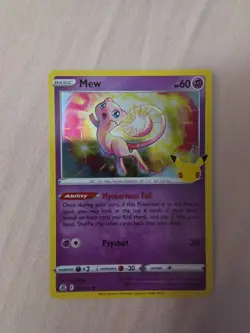 Pokemon TCG Mew 011/025 - Celebrations 25th Anniversary-Near Mint Holo - Image 1