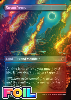 x1 Steam Vents // Steam Vents FOIL ECL Lorwyn Eclipsed MTG 348 M/NM 1x - Image 2