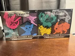 Pokemon TCG Sword & Shield Evolving Skies Elite Trainer Box Set of 2 ETBs Sealed - Image 1