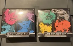 Pokemon TCG Sword & Shield Evolving Skies Elite Trainer Box Set of 2 ETBs Sealed - Image 1
