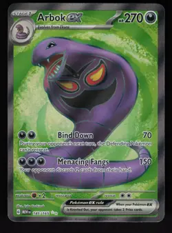Arbok ex 185/165 SV: Scarlet & Violet 151 Ultra Rare Pokemon TCG Card NM - Image 1