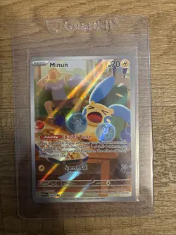 Minun 194/182 Illustration Rare Pokemon TCG Scarlet Violet Paradox Rift - Image 4