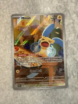 Minun 194/182 Paradox Rift Scarlet & Violet Illustration Rare Pokemon TCG NM - Image 1