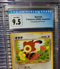 CGC 9.5 Sentret Japanese #161 2000 Pokemon Card TCG Neo Discovery Gem Mint 10 - Image 4