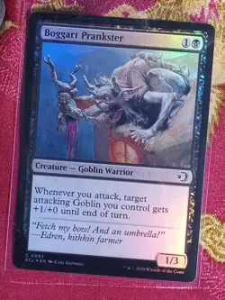 FOIL Boggart Prankster Lorwyn Eclipsed Magic The Gathering MTG Black Goblin Card - Image 1