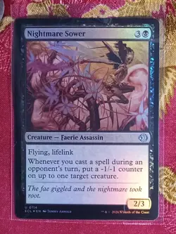 FOIL Nightmare Sower Lorwyn Eclipsed Magic The Gathering MTG card black faerie - Image 1