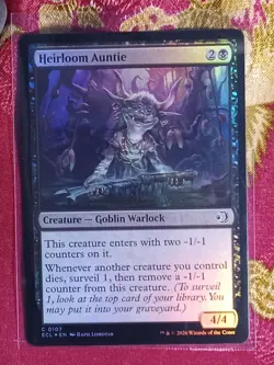 FOIL Heirloom Auntie Lorwyn Eclipsed Magic The Gathering MTG Black Card Goblin - Image 1
