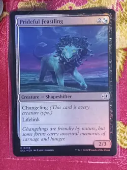 FOIL Prideful Feastling Lorwyn Eclipsed Magic The Gathering MTG Black White Card - Image 1