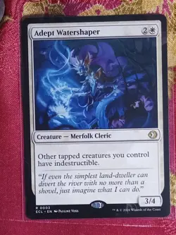 Adept Watershaper Lorwyn Eclipsed Magic The Gathering MTG CCG Rare Card Merfolk - Image 1