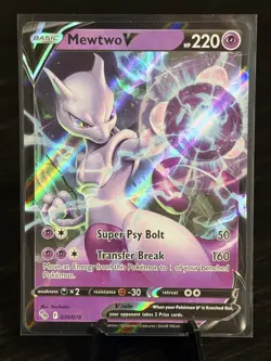 Pokemon TCG Mewtwo v Holo Ultra Rare Card Pokemon Go 030/078 - Image 1