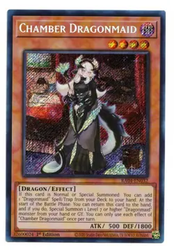 Yu-Gi-Oh Card: Chamber Dragonmaid RA04-EN032 Secret Rare 1st Edition! NM - Image 1