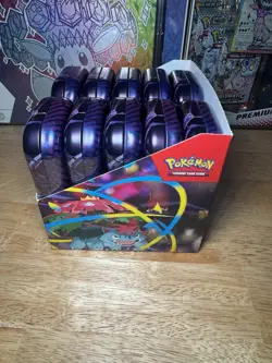 Lot of 10 Sealed Mini Tins Pokemon TCG Mega Evolution Mega Heroes w/ Display Box - Image 2