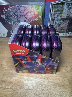 Lot of 10 Sealed Mini Tins Pokemon TCG Mega Evolution Mega Heroes w/ Display Box - Image 4