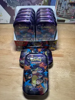 Lot of 10 Sealed Mini Tins Pokemon TCG Mega Evolution Mega Heroes w/ Display Box - Image 5