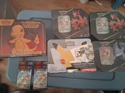 Pokemon TCG Sealed Lot 1 Etb ,3 Crown Zenith Tins ,Celebrations Promo Tin +2 Xtr - Image 1