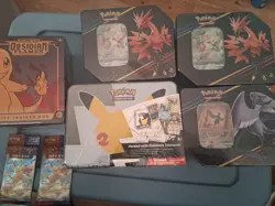 Pokemon TCG Sealed Lot 1 Etb ,3 Crown Zenith Tins ,Celebrations Promo Tin +2 Xtr - Image 2