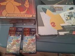 Pokemon TCG Sealed Lot 1 Etb ,3 Crown Zenith Tins ,Celebrations Promo Tin +2 Xtr - Image 3
