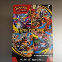 Pokemon Trading Card Game Mega Evolution Booster Bundle (6 Booster Packs) Sealed - Image 1