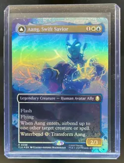2025 Magic MTG Last Airbender Avatar Aang Swift Savior Fury Foil #298 - Image 2