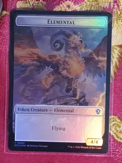 FOIL Elemental / Elemental(Flying) token Lorwyn Eclipsed Magic The Gathering MTG - Image 2