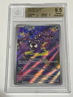 Pokemon TCG Gastly 177/162 SV05: Temporal Forces IR BGS 9.5 Gem Mint - Image 1