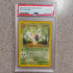 PSA 6 EX-MT BUTTERFREE POKEMON NEO DISCOVERY 19/75 #19 RARE WOTC VINTAGE - Image 1