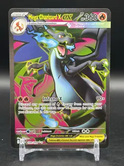 Pokemon Mega Charizard X ex 109/094 Phantasmal Flames Ultra Rare Full Art NM - Image 1