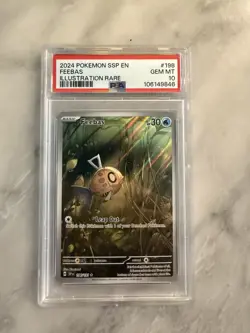 Pokemon 2024 Feebas 198/191 Sv08 Surging Sparks Illustration Rare Holo PSA 10 - Image 1