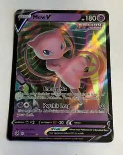2021 Pokemon TCG Mew V 113/264 Fusion Strike Full Art - Image 3