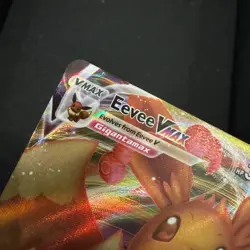 ULTRA RARE Eevee VMAX Pokemon SWSH087 Shining Fates Black Star Promo Holo - Image 5