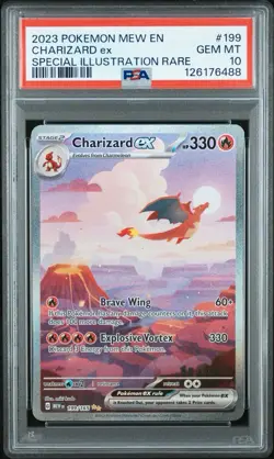 2023 POKEMON MEW EN-151 #199 CHARIZARD EX SPECIAL ILLUSTRATION RARE PSA 10 - Image 1