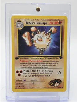 BROCK'S PRIMEAPE 2000 POKEMON 1ST EDITION GYM CHALLENGE UNCOMMON 35 Q6451 - Image 1