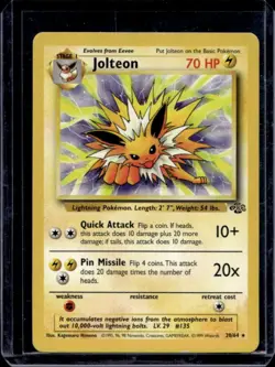 1999 Pokemon Jungle Jolteon #20/64 - Image 1