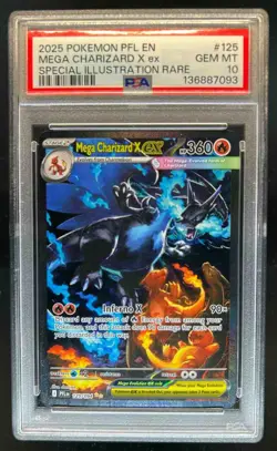 2025 Pokemon Mega Charizard X ex Special Illustration Rare #125/094 PSA 10 - Image 1
