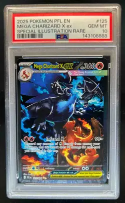 2025 Pokemon Mega Charizard X ex Special Illustration Rare #125/094 PSA 10 - Image 1