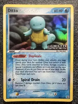 Ditto 64/113 Holo Rare EX Delta Species Stamped Pokemon Card LP - Image 1
