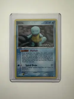 Pokemon Ditto (Squirtle) 64/113 Reverse Holo – EX Delta Species 2005 – LP - Image 1