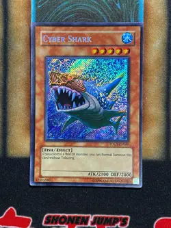 Yugioh Cyber Shark TDGS-EN086 Secret Rare LP - Image 1