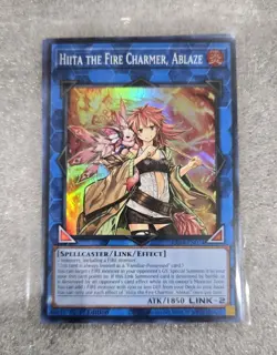 Hiita the Fire Charmer, Ablaze RA04-EN074 Super Rare 1st Edition NM Yugioh - Image 1