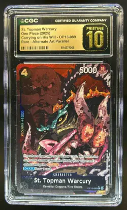 2025 One Piece St. Topman Warcury Carrying On His Will #OP13-089 CGC 10 Pristine - Image 1