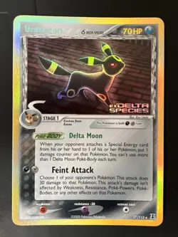 Pokemon Umbreon Reverse Holo EX Delta Species 17/113 Stamped - Image 1