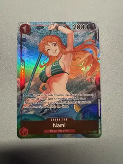 One Piece OP01 Romance Dawn Nami Rare Alt Art (Pre-Errata) OP01-016 English - Image 1